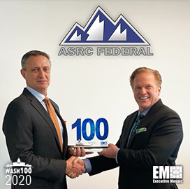 Mark Gray, President and CEO of ASRC Federal, Receives Sixth Consecutive Wash100 Award From Jim Garrettson, CEO of Executive Mosaic