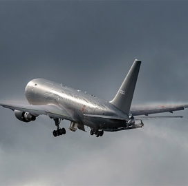 Air Force’s KC-46 Conducts First In-Air Refueling Training With CV-22