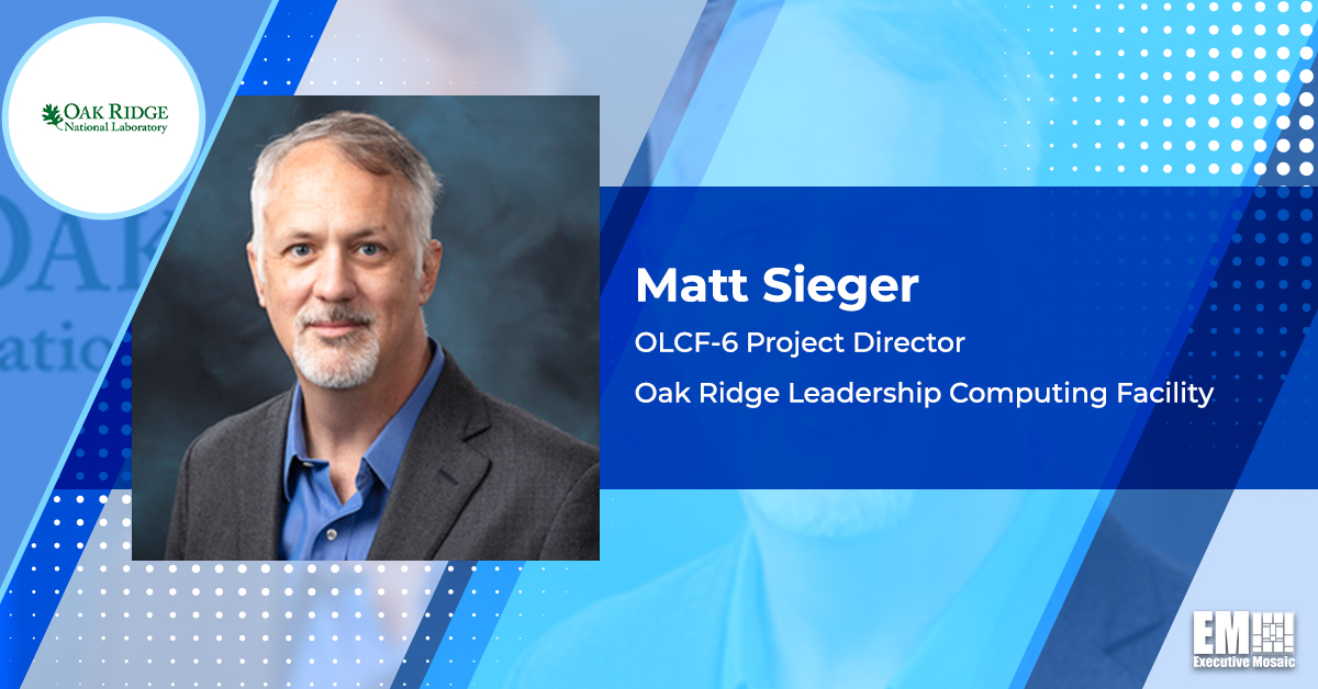 Matt Sieger Tapped to Lead OLCF-6 Supercomputer Project at ORNL