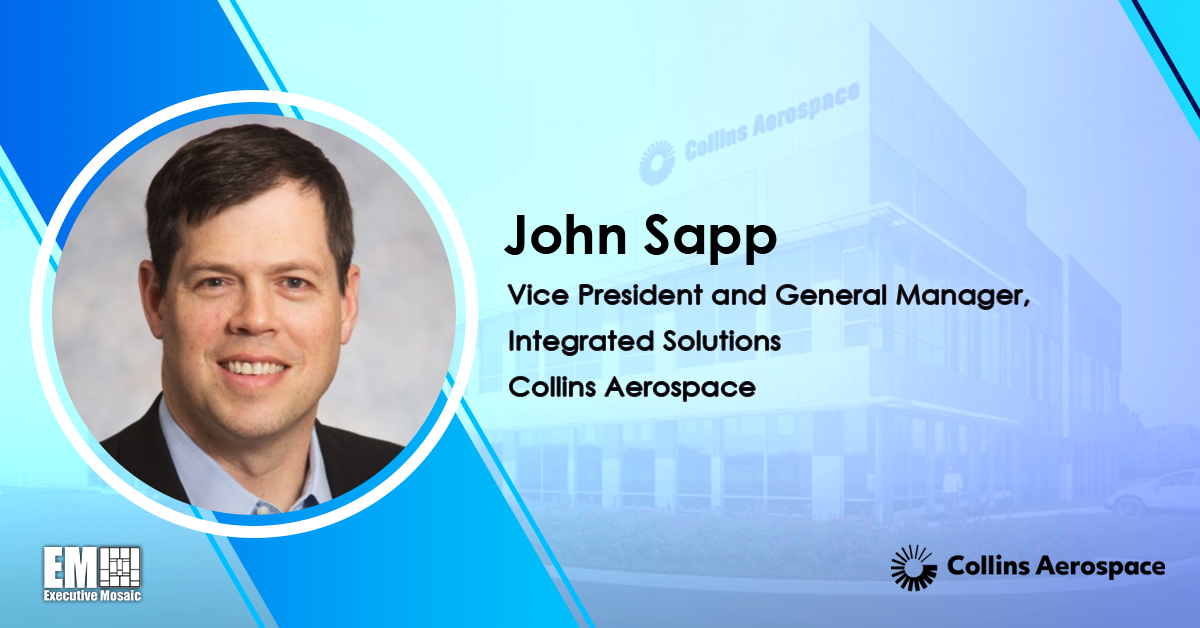 Collins Aerospace to Deliver on Full Rate Production Navy Contract for New Combat Training System; John Sapp Quoted