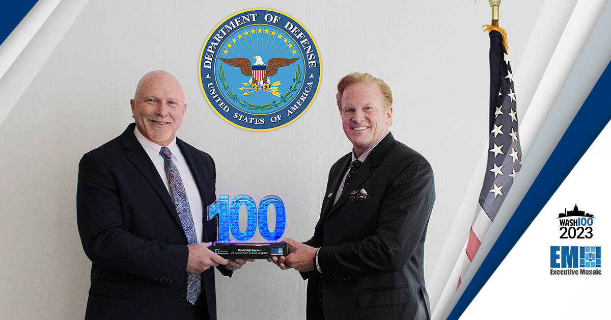 DOD’s David McKeown Receives 2023 Wash100 Award From Executive Mosaic CEO Jim Garrettson