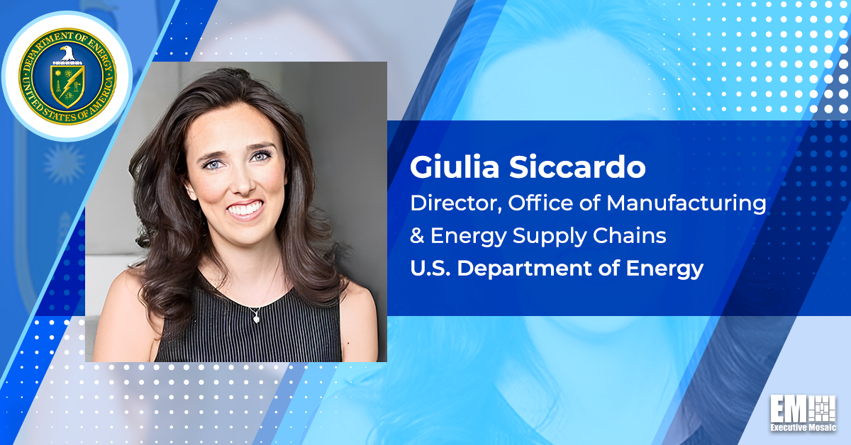 McKinsey Vet Giulia Siccardo Joins DOE