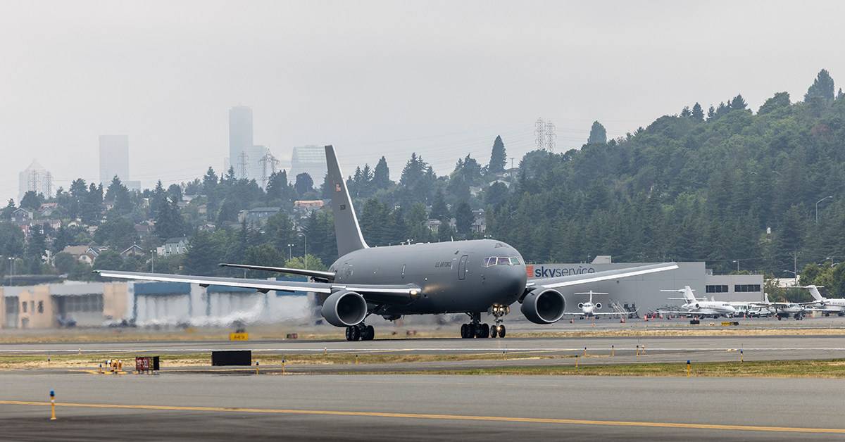 Air Force Commemorates Boeing KC-46A Tanker Arrival at Travis AFB