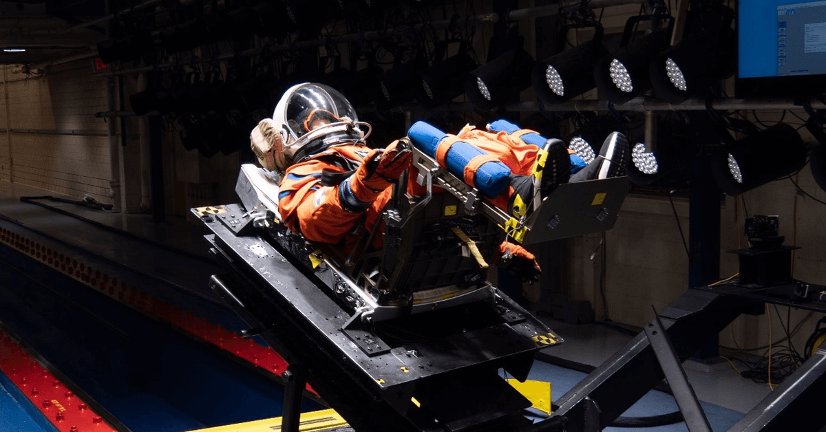 NASA Uses Manikin to Test Artemis Orion Crew Spacesuit
