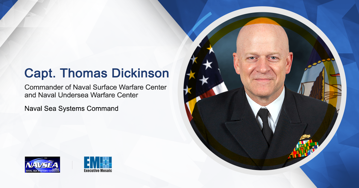 Navy Capt. Thomas Dickinson Assumes Leadership of NAVSEA Warfare Centers