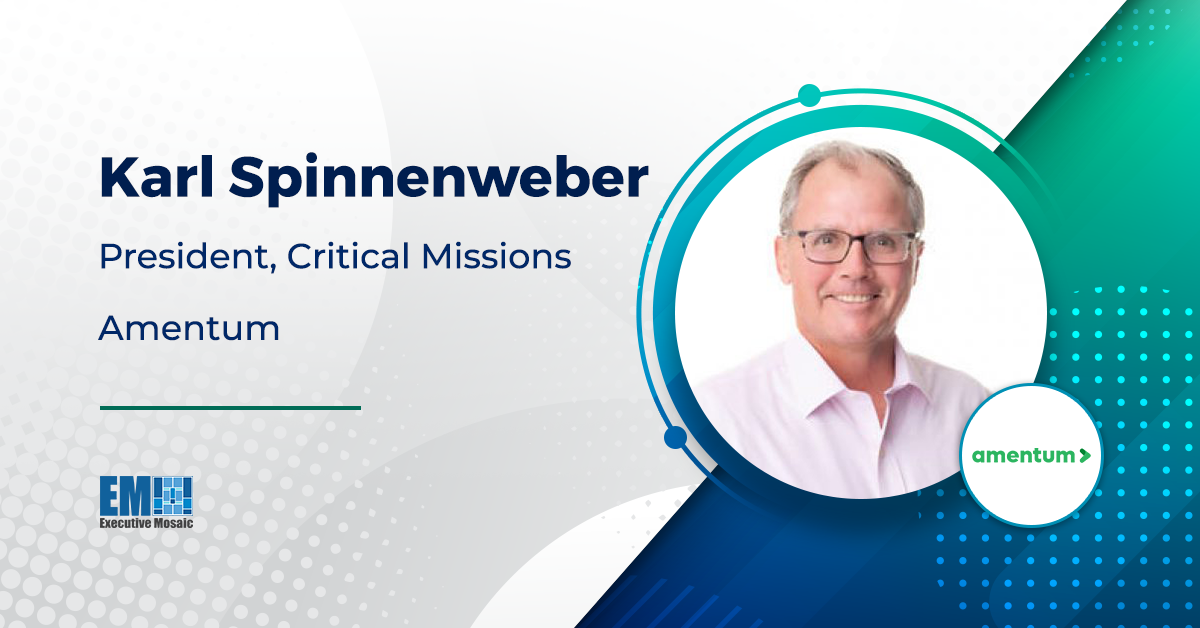 USAF Selects Amentum to Provide Aircraft Maintenance Under $223M Contract; Dr. Karl Spinnenweber Quoted