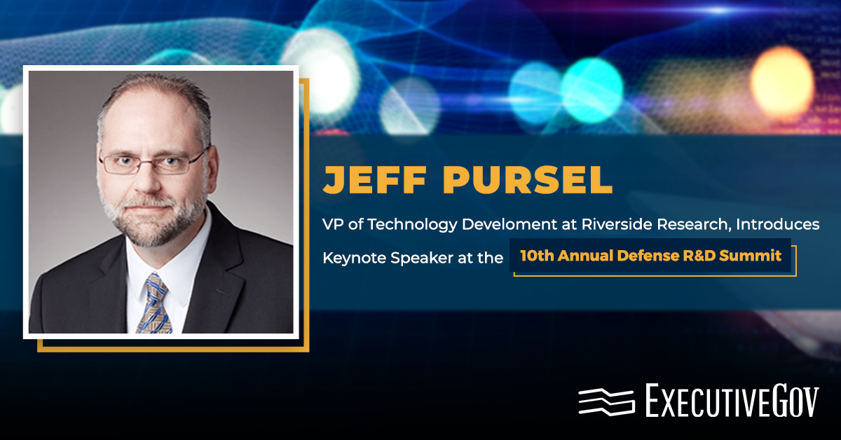 Jeff Pursel, VP of Technology Development at Riverside Research, Introduces Keynote Speaker at the 10th Annual Defense R&D Summit