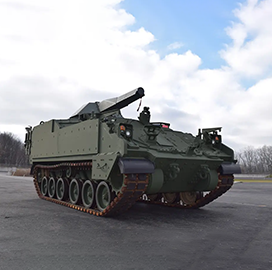 BAE Delivers Armored Multi-Purpose Vehicle Prototype With Turreted Mortar System