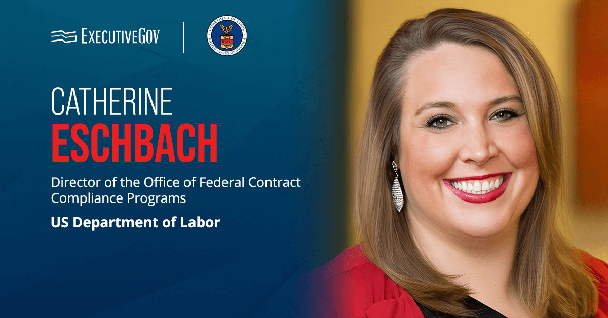 Catherine Eschbach Named Labor Dept Office of Federal Contract Compliance Programs Director