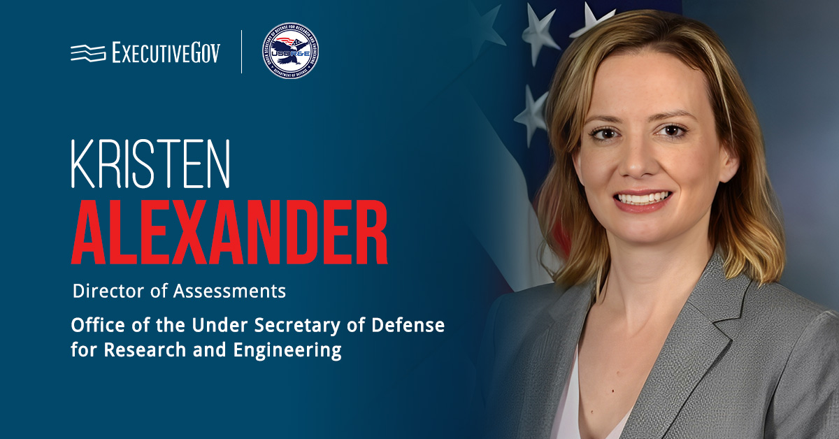 Kristen Alexander has been appointed director of assessments at OUSD(R&E)