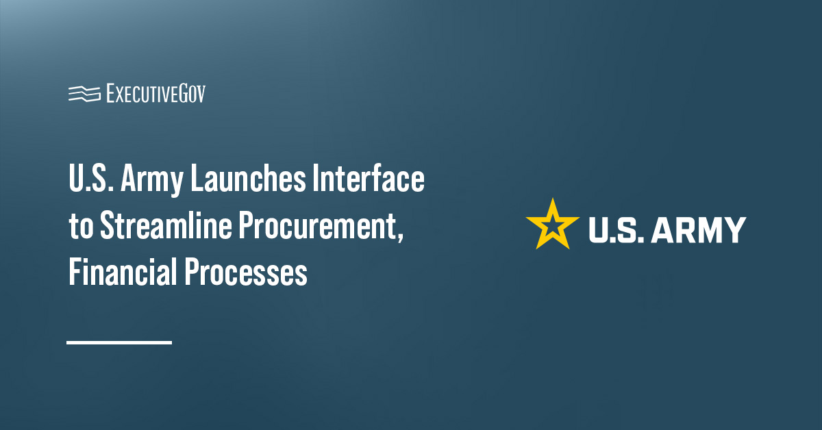 U.S. Army logo. The Army has created an interface linking three systems.