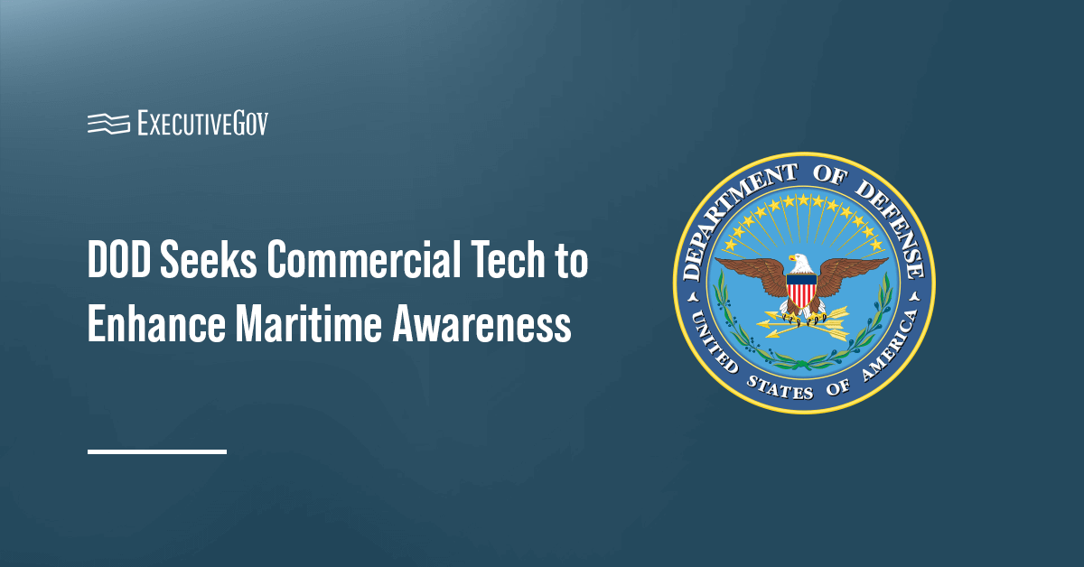 Department of Defense seal. The DOD is seeking commercially available technology for advanced ocean monitoring.