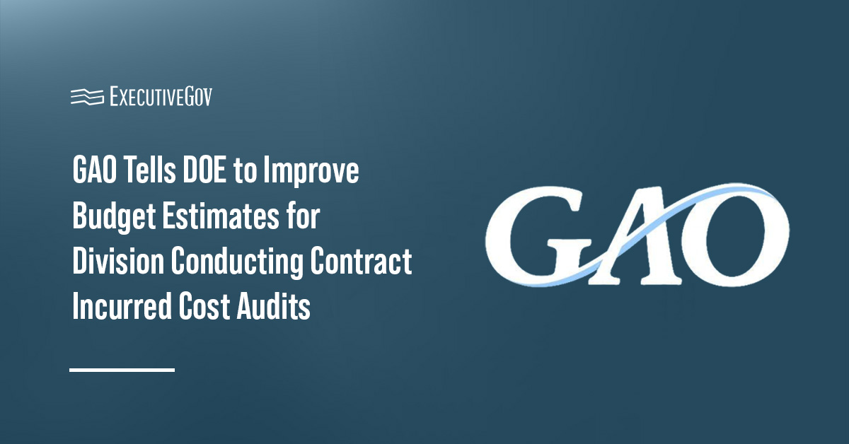 Government Accountability Office logo. GAO's new report finds shortcomings in DOE's budget estimate for ICAD