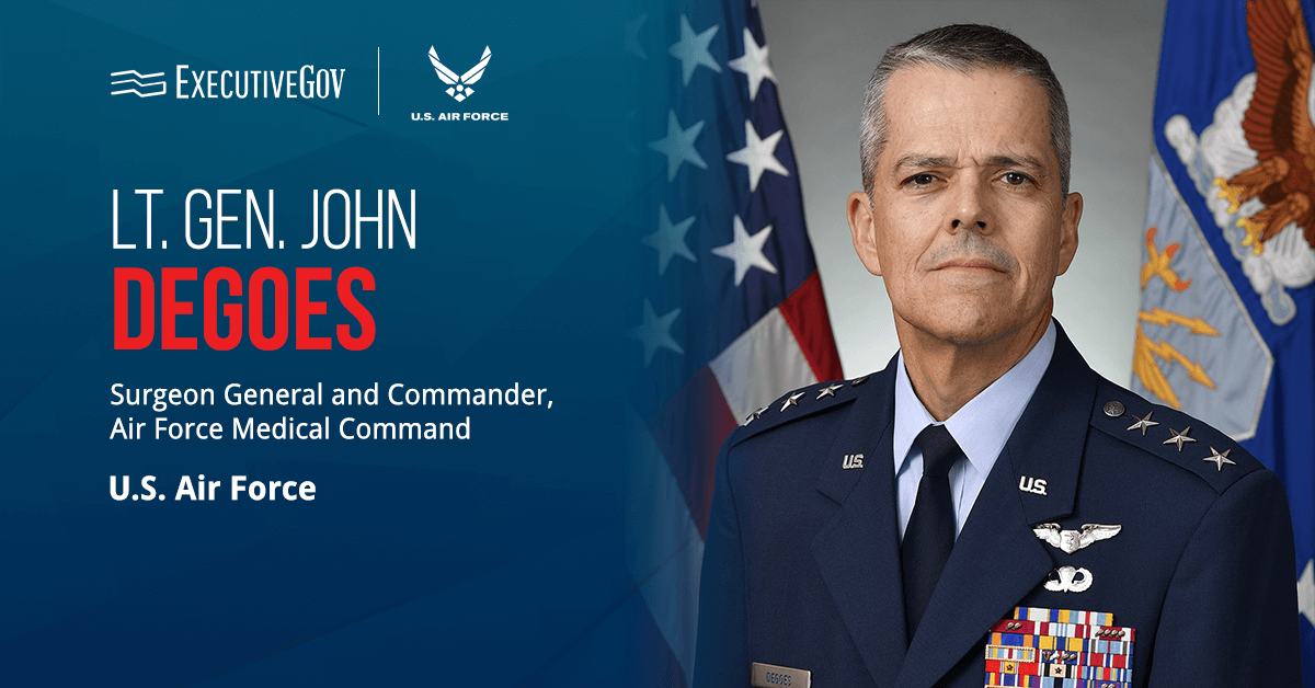 Lt. Gen. John DeGoes was confirmed as commander of the Air Force Medical Command