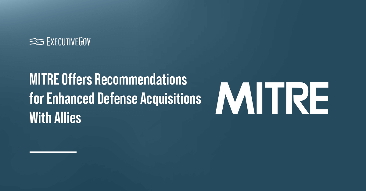 MITRE logo. The non-profit organization shared insights from the Breaking Barriers Acquisition Summit in a new white paper