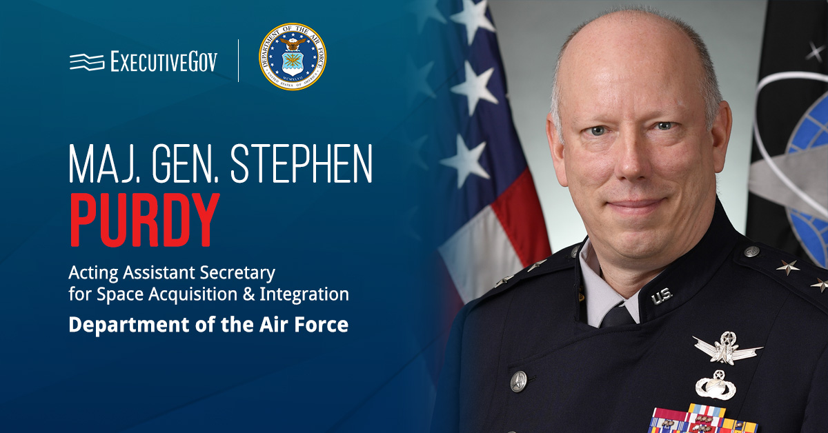 Stephen Purdy. The top acquisition official for space at U.S. Air Force is concerned about the recent job cuts at USSF.