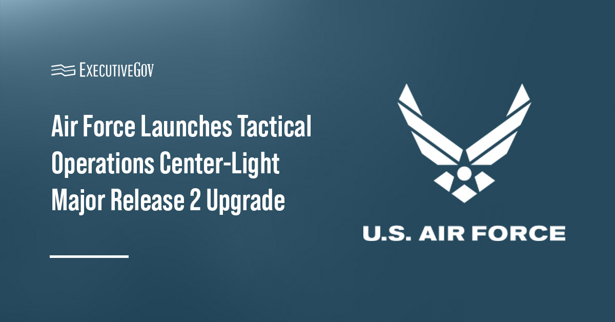 U.S. Air Force Logo. The TOC-L MR2 upgrade has been rolled out by the Air Force.