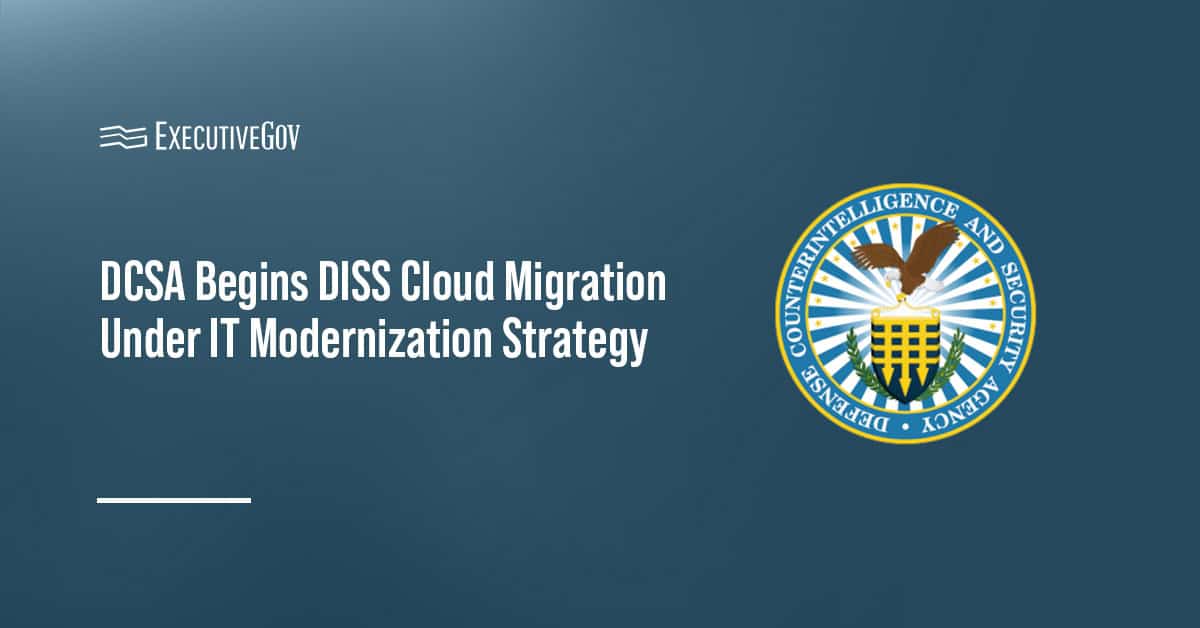 Defense Counterintelligence and Security Agency logo. DSCA is migrating the DISS to the cloud.