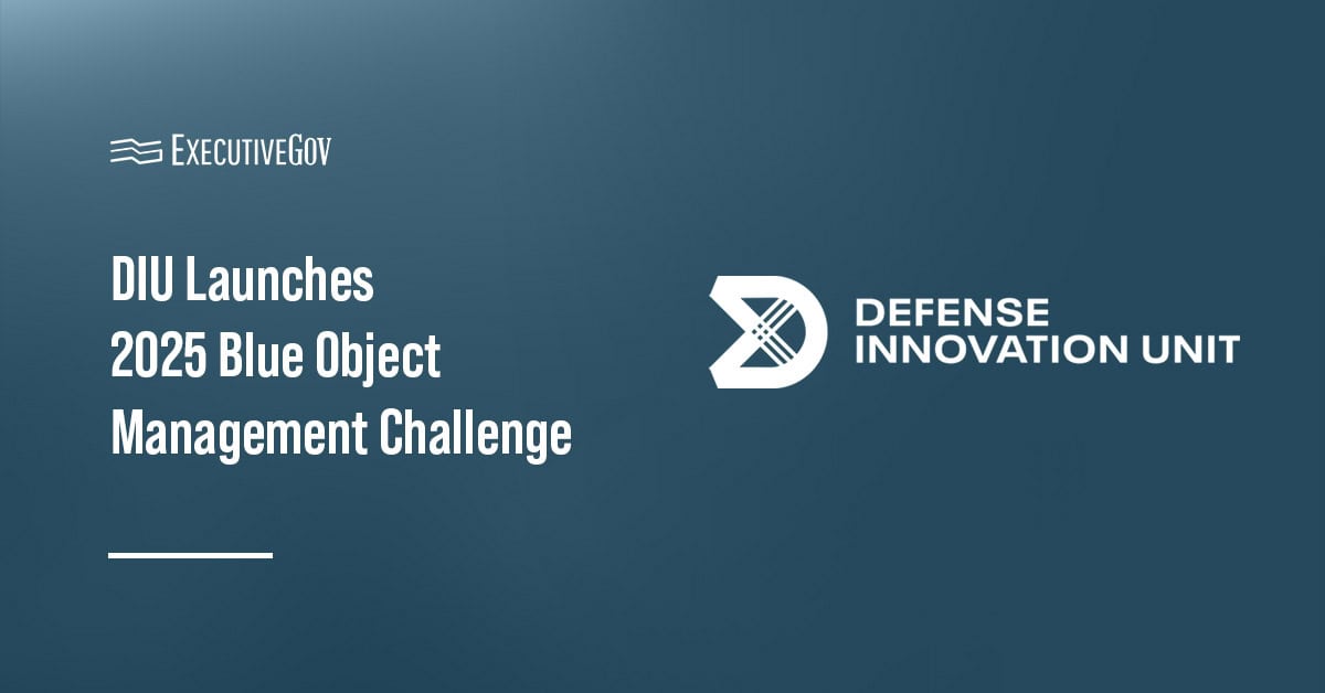 DIU logo. The DIU launched the 2025 Blue Object Management Challenge.