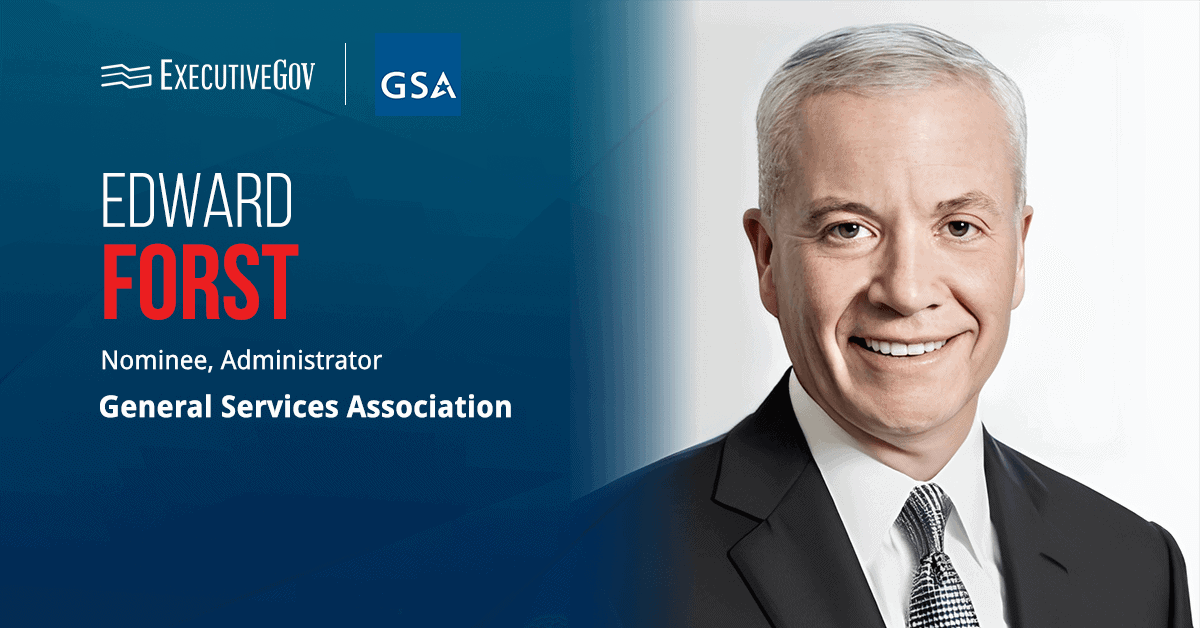 GSA Administrator nominee Edward Forst. Edward Forst was nominated as administrator of the General Services Association.