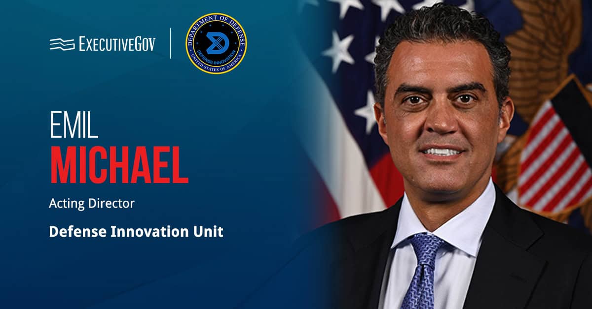 Emil Michael. The DOD chief technology officer has been named DIU’s acting director.