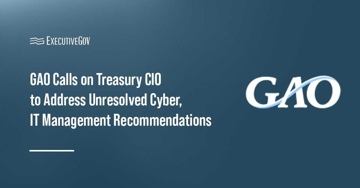 Government Accountability Office logo. GAO's new report tackles unresolved Department of the Treasury recommendations