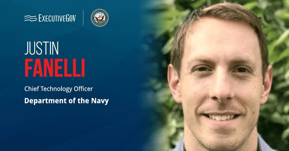 Justin Fanelli, chief technology officer at the Department of the Navy. Fanelli promotes the use of adaptive roadmaps