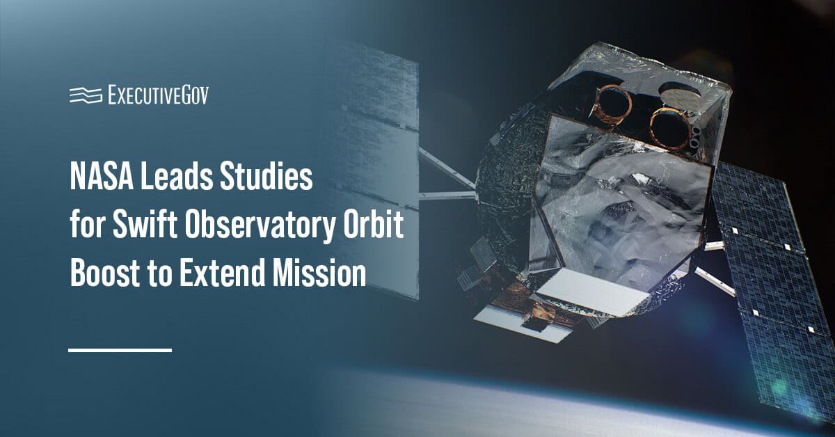 Neil Gehrels Swift Observatory rendering. NASA initiated a new effort for a potential Swift mission orbit boost.