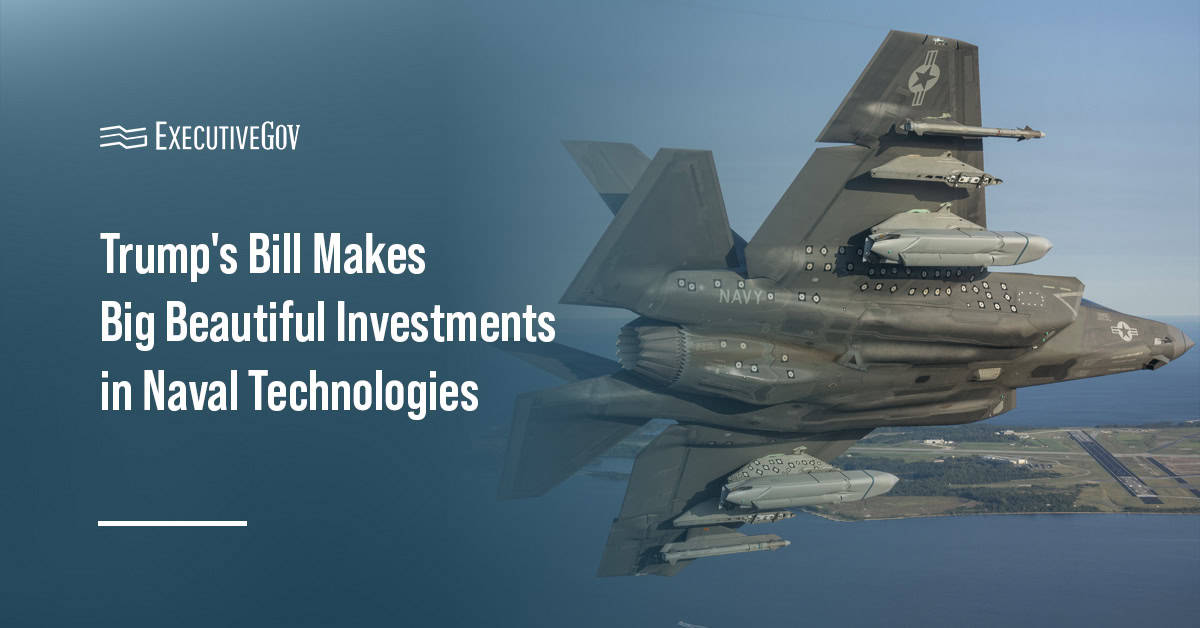An image of a F-35C with two LRASM munitions. Trump's Bill Makes Big Beautiful Investments in Naval Technologies