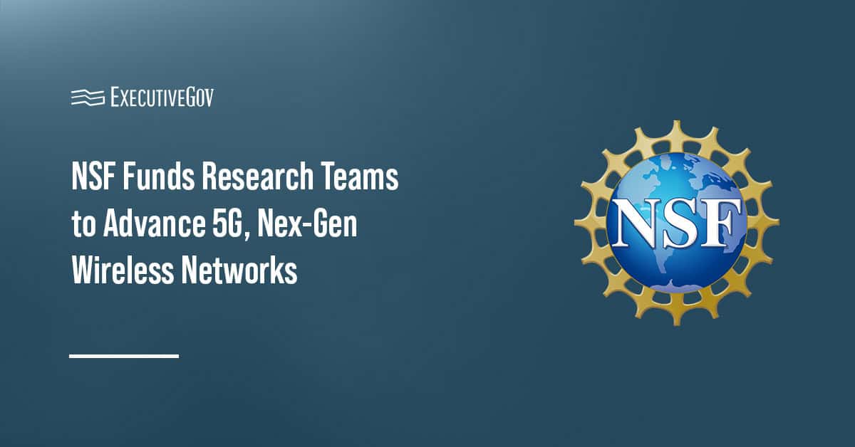 National Science Foundation logo. NSF has provided research grants to teams to improve wireless networks.