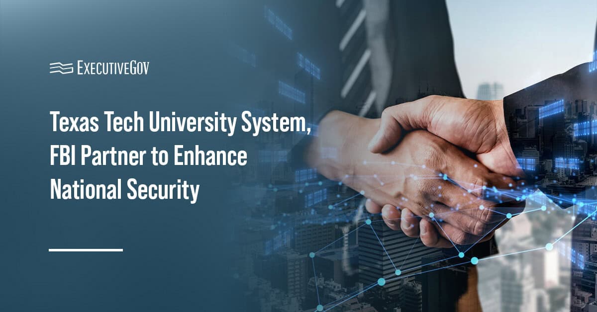 A handshake that represents partnership. TTU and FBI have joined forces to strengthen the nation's security through a CRADA.
