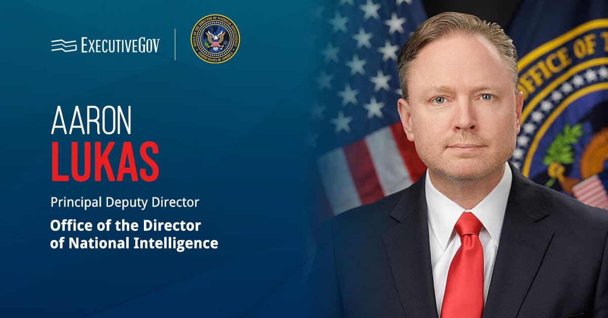 Aaron Lukas. Lukas has been approved as ODNI principal deputy director