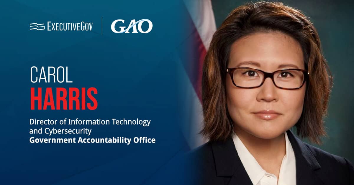 Carol Harris. The GAO official discusses in a prepared testimony a framework on responsible AI use.