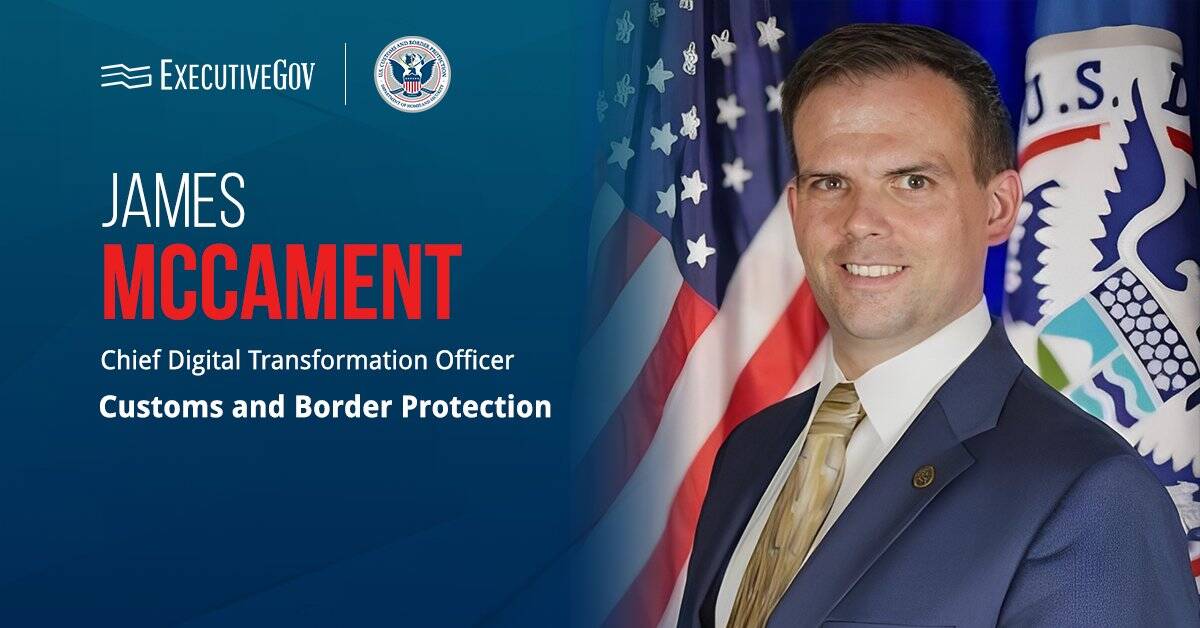 James McCament. The chief digital transformation officer of CBP accepted the 2025 Government Executive of the Year Award.