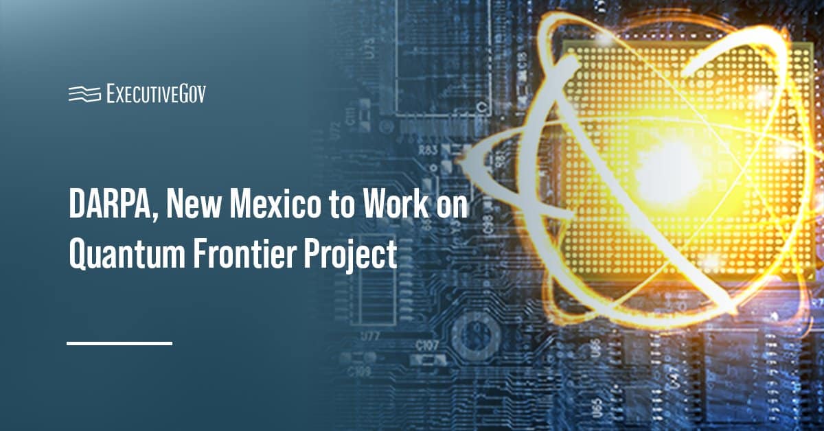 Quantum computing. DARPA and New Mexico to work on the Quantum Frontier Project as part of QBI.