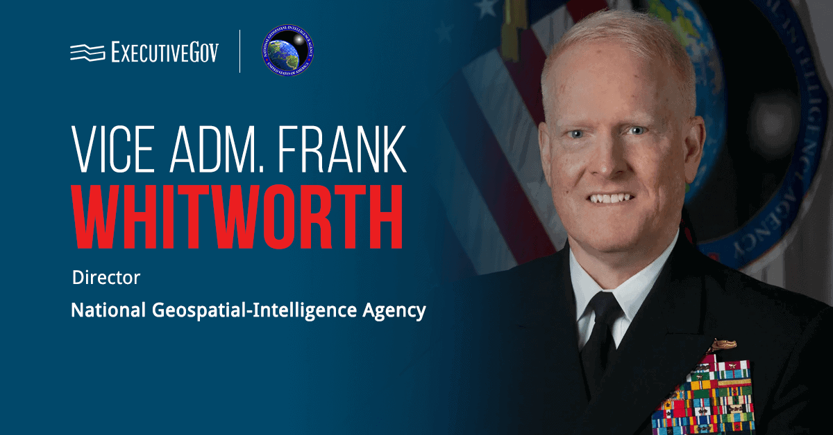 Frank Whitworth. The NGA director said the agency is developing AI standards amid increasing space-based sensor data.