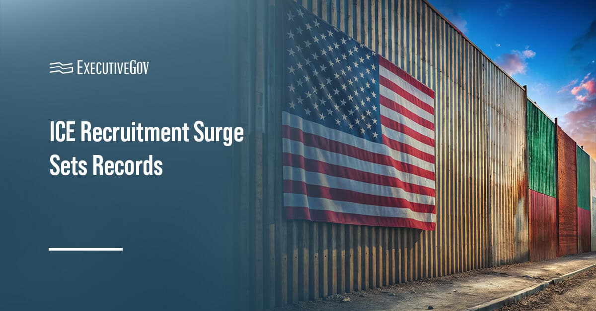 U.S.-Mexico border. ICE has received an influx of applicants after it has changed the requirements for joining the agency.