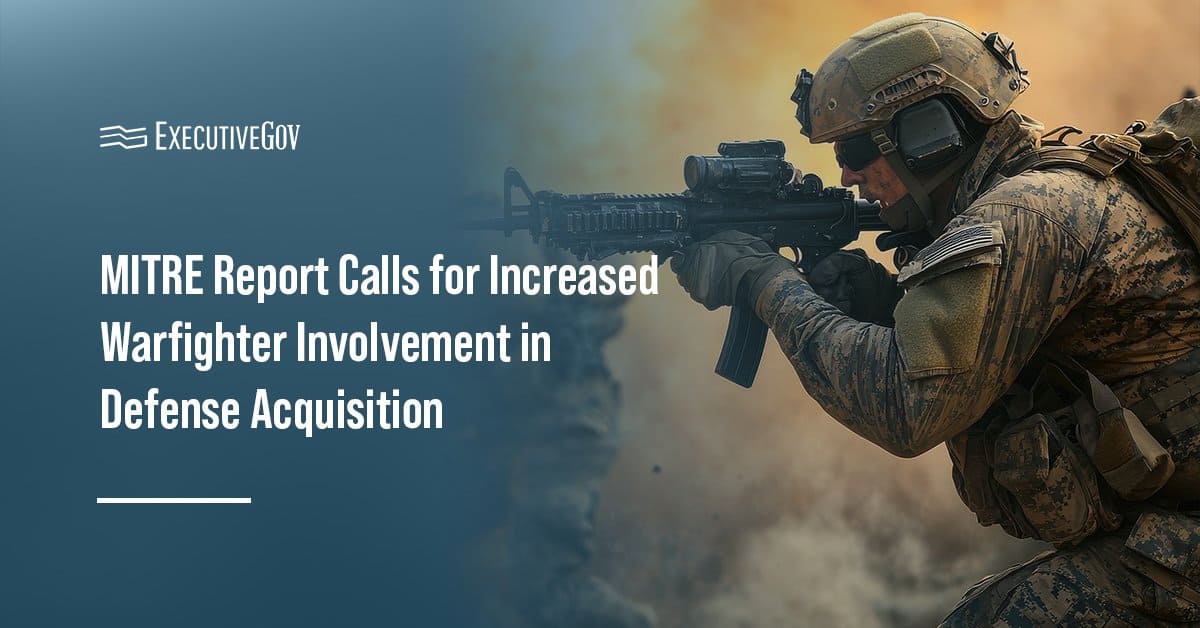 Soldiers on the battlefield. MITRE cited the importance of making warfighters active stakeholders in defense acquisition.