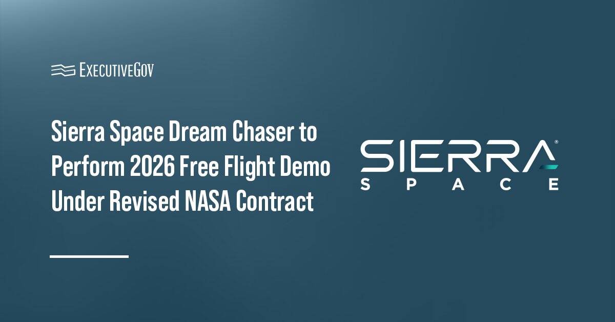 Sierra Space's logo. NASA announced modifications to Sierra Space's Commercial Resupply Services-2 contract