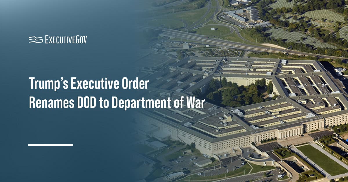 The Pentagon. Trump’s executive order renames DOD to the Department of War as a secondary title.