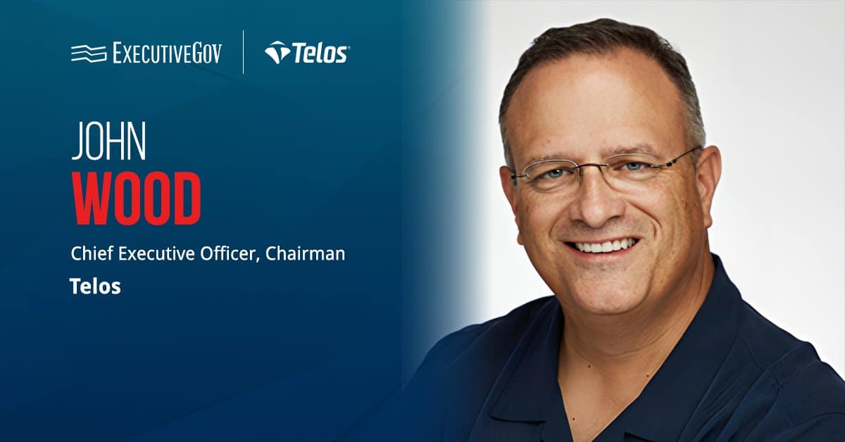 John Wood, CEO of Telos. Wood announces the expansion of TSA PreCheck enrollment centers across 42 states and territories