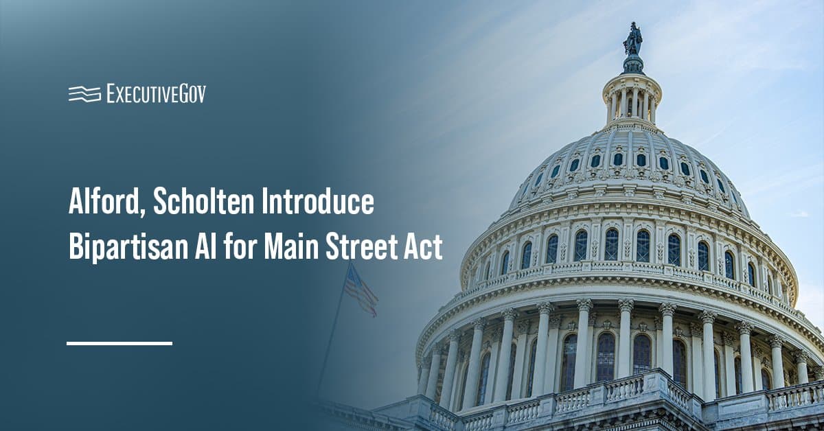 U.S. Capitol. Reps. Mark Alford and Hillary Scholten have introduced the AI for Main Street Act.