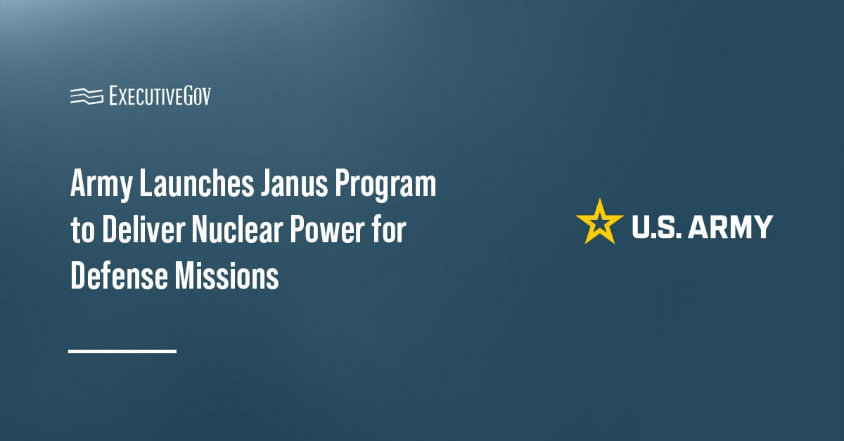 Army logo. The Department of the Army launched the Janus Program to deliver nuclear power for defense missions.