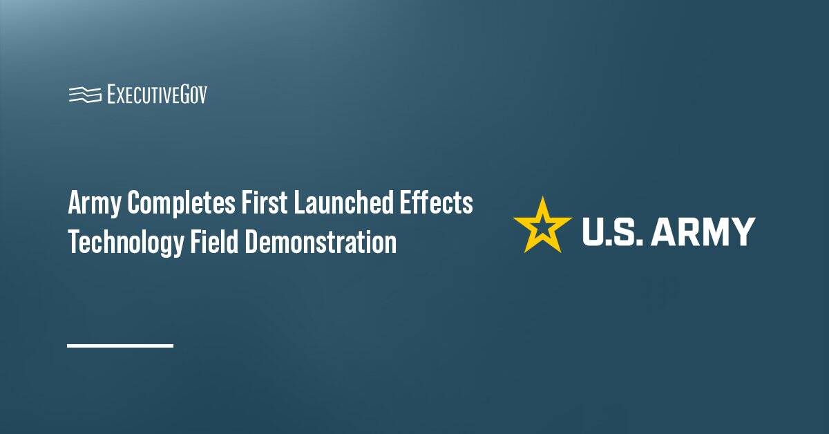 U.S. Army logo. The U.S. Army completed the first Launched Effects–Short Range Special User Demonstration, or LE-SR SUD.