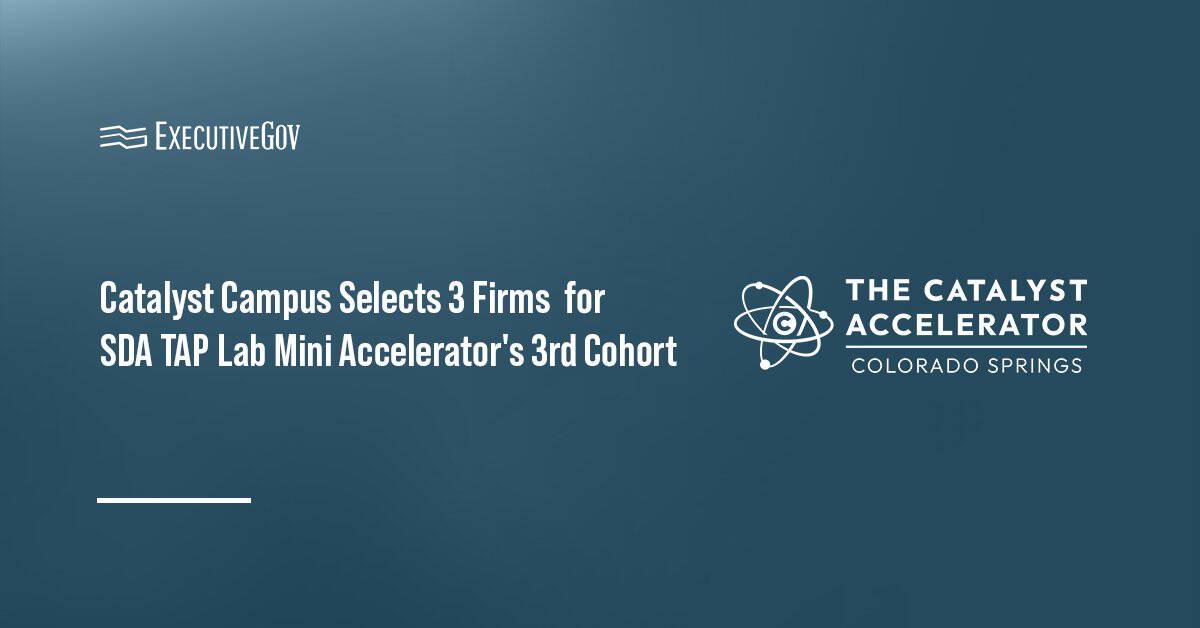 Catalyst Accelerator logo. Three small businesses were selected for the SDA TAP Lab Catalyst Campus Mini Accelerator program.