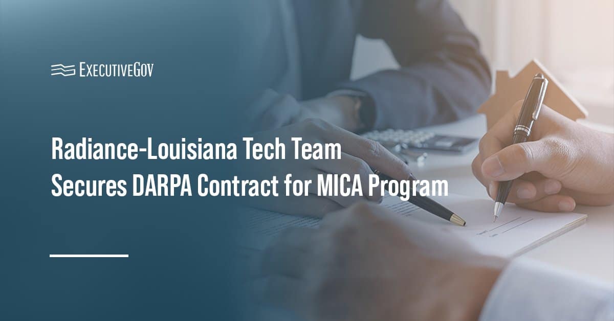 Contract award. The team of Radiance Technologies and LA Tech secured a DARPA contract for the MICA program.