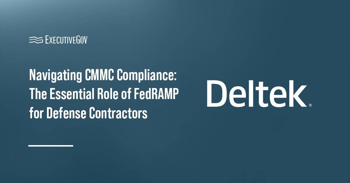 Deltek logo. Deltek outlines how FedRAMP standards simplify CMMC certification by strengthening cloud security.