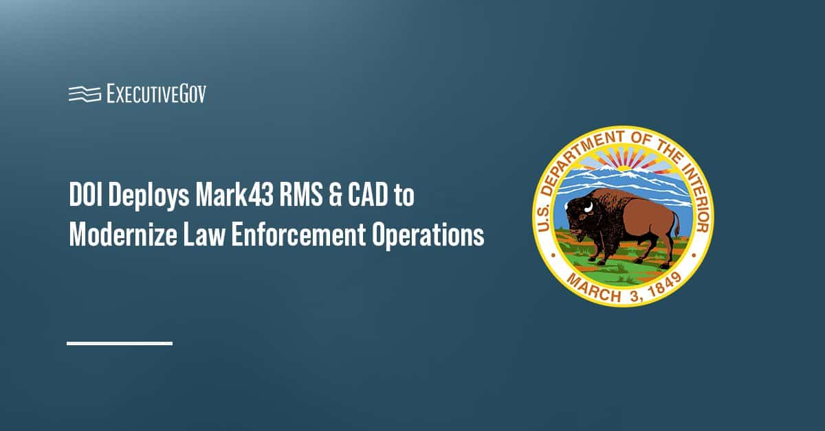 DOI Deploys Mark43 RMS & CAD to Modernize Law Enforcement Operations DOI seal. DOI has deployed the Mark43 Law Enforcement Records Management System and Computer Aided Dispatch.