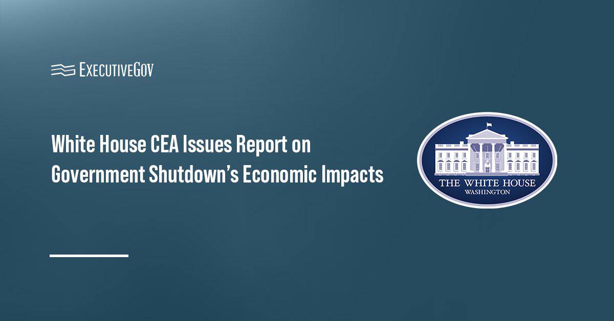 White House logo. New report details the potential enormous economic impacts of a U.S. government shutdown, if it continues.