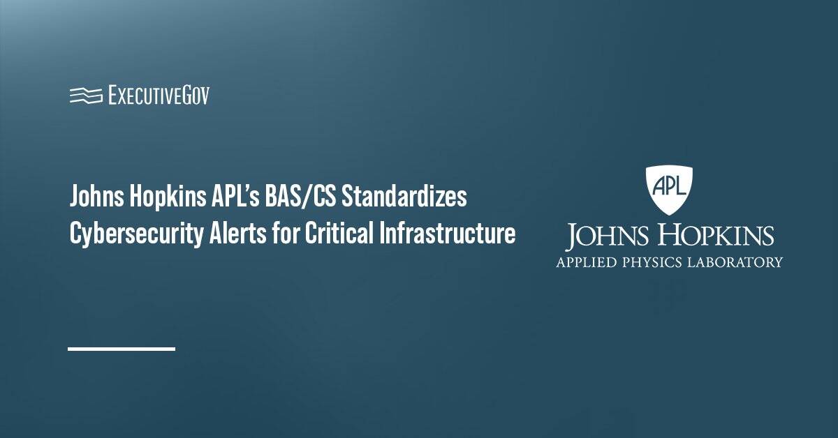 Johns Hopkins APL logo. The Johns Hopkins Applied Physics Laboratory developed Behavioral Alerting Sets for Control Systems.